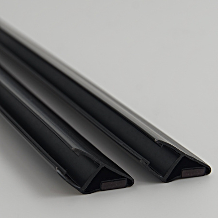 PVH04-914BKL8 Магнитный уплотнительный профиль 90° скошенный для стекла 8мм, 2500 мм, premium